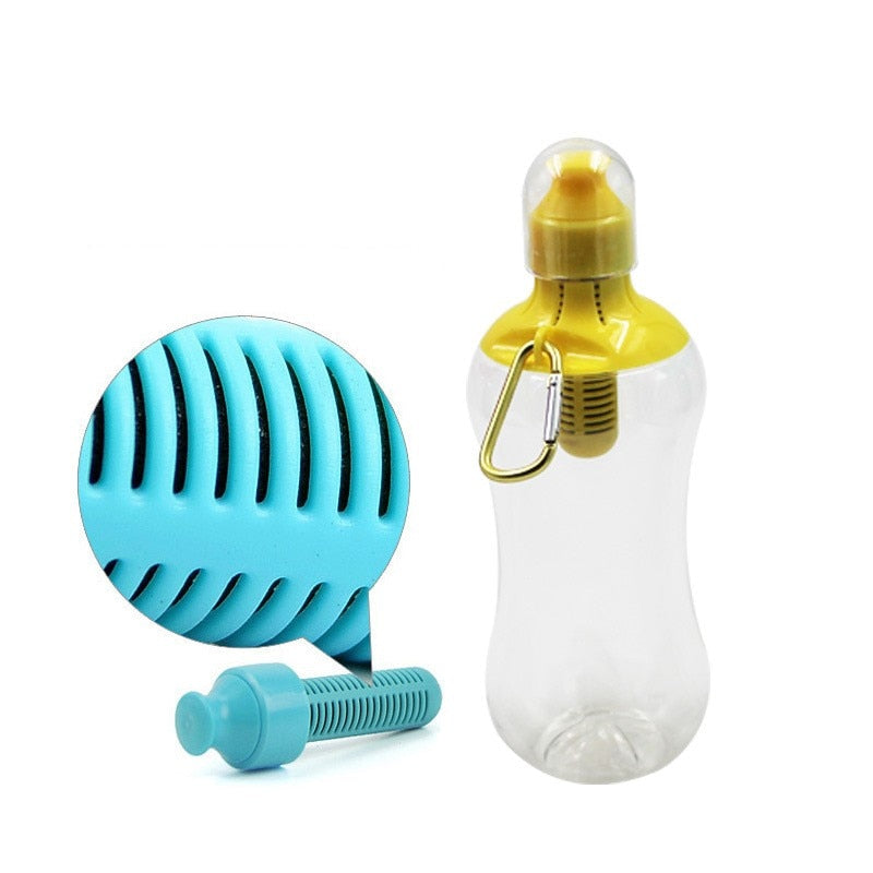 550ML Water Bobble Hydration Filter Bottle Outdoor Portable Filtered Drinking Bottles with Built-In Carbon Filter Carbon