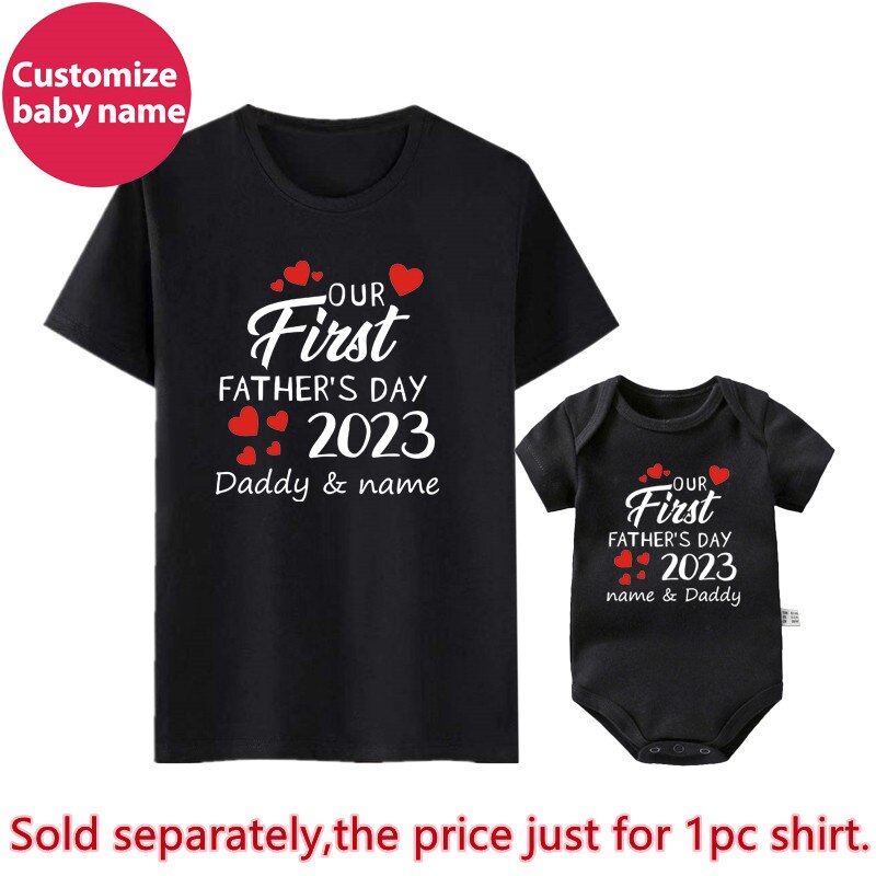 Personalized Father's Day Gifts: Matching Family Outfits with Custom Names for Dad and Kids in 2023