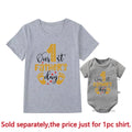 New Our First Father&#39;s Day 2023 Family Matching Shirts Cotton Family Look Father Tees Tops Baby Rompers Outfits New Dad Gifts