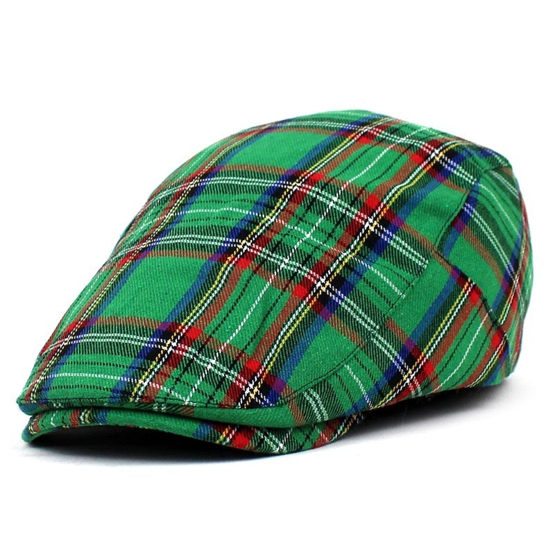 Spring Autumn Hats Adjustable Plaid Beret Hats Men Women Unisex Plain Berets Newsboy Hat Peaked Cap Casual Forward Caps 2021