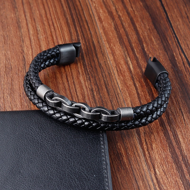 Leather Bracelet Infinity Shape Special Popular Pattern Men&