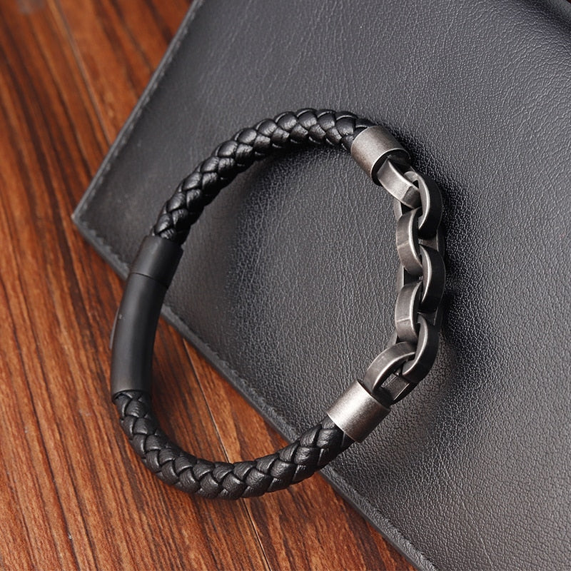 Leather Bracelet Infinity Shape Special Popular Pattern Men&