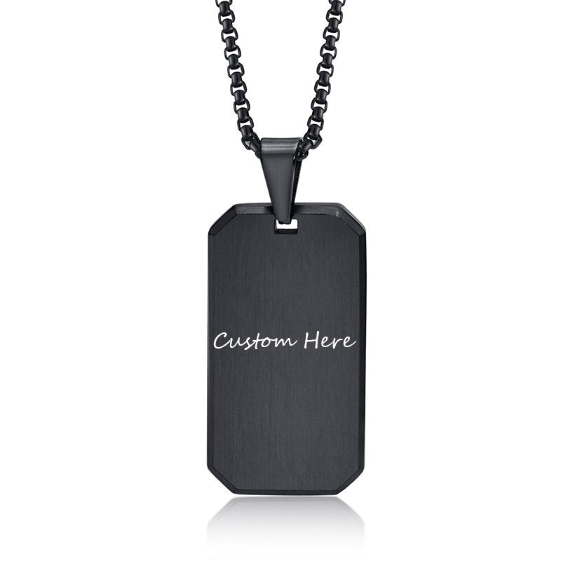 Unleash Your Best Friend's Style with our Waterproof Stainless Steel Dog Tag Necklaces - The Perfect Gift for Men on any Occasion!