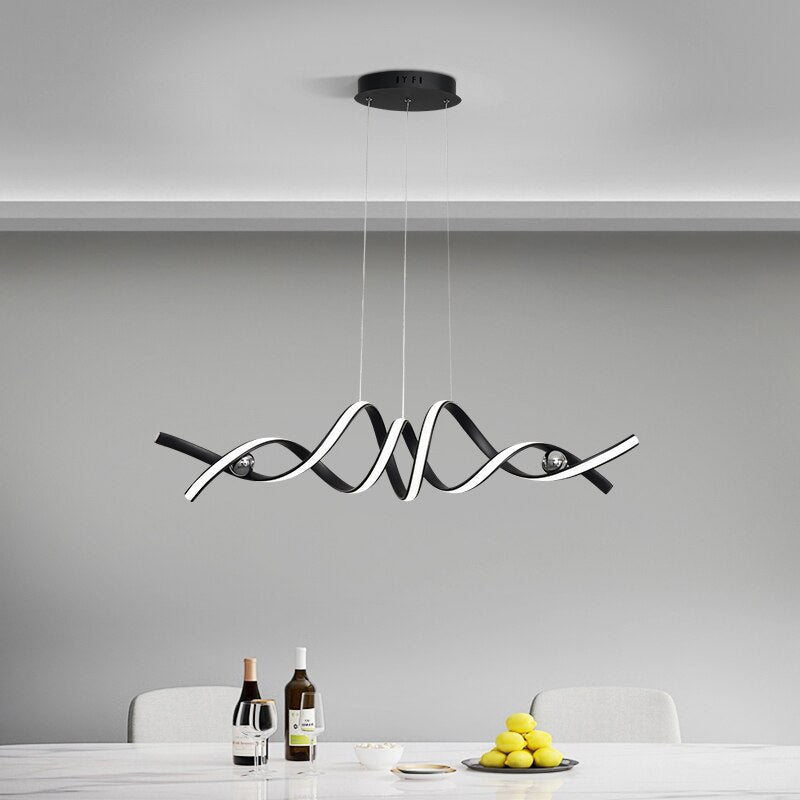 Nordic LED Pendant Lamp Modern Simple Light Luxury Restaurant Bedroom Creative With Remote Control Brightness Indoor Lighting