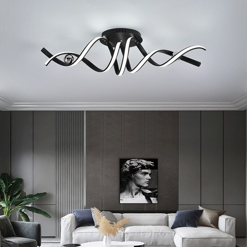 Nordic LED Pendant Lamp Modern Simple Light Luxury Restaurant Bedroom Creative With Remote Control Brightness Indoor Lighting