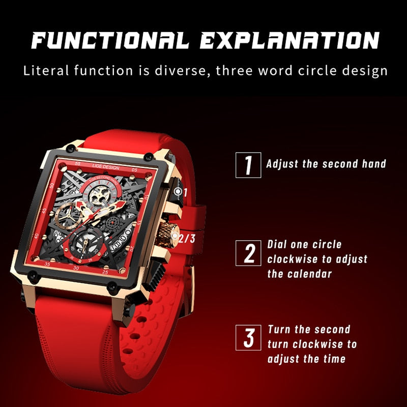New Creative Men Watch Top LIGE Brand Luxury Watches Mens Casual Waterproof Sport Watch For Men Fashion Automatic Date Clock