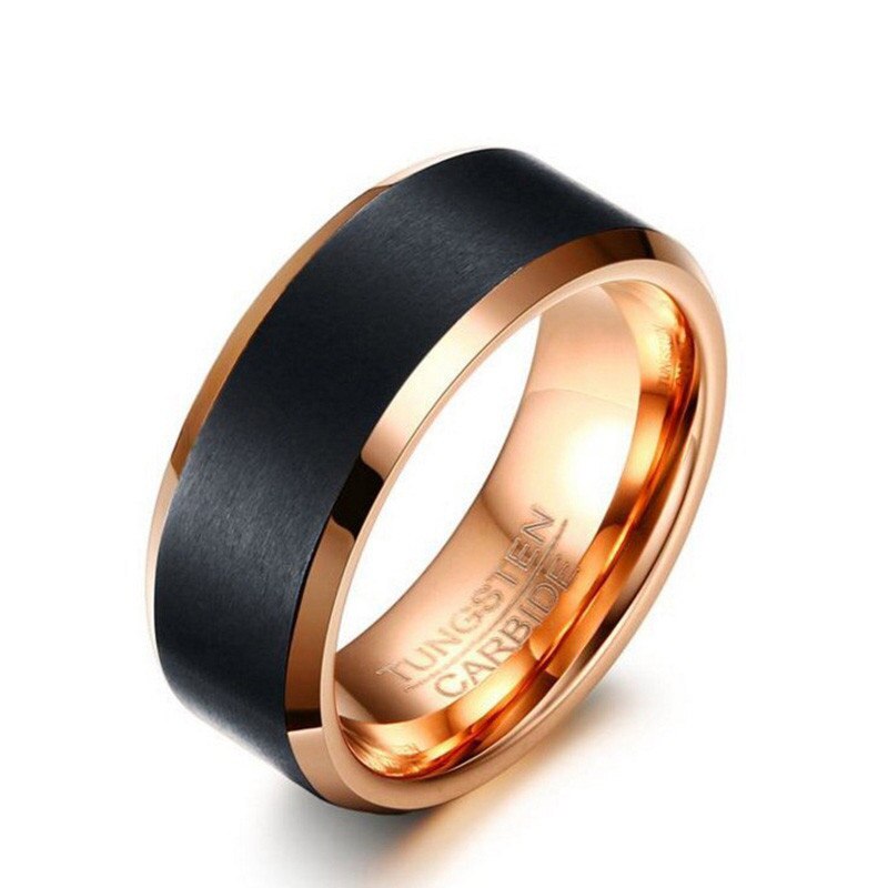 ZORCVENS 2022 New Blue Gold Color 100% Tungsten Carbide Wedding Ring For Men Women Wedding Punk Vintage Ring Jewelry Gifts