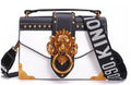 Fashion Metal Lion Head Mini Small Square Pack Shoulder Bag Crossbody Package Clutch Women Designer Wallet Handbags Bolsos Mujer