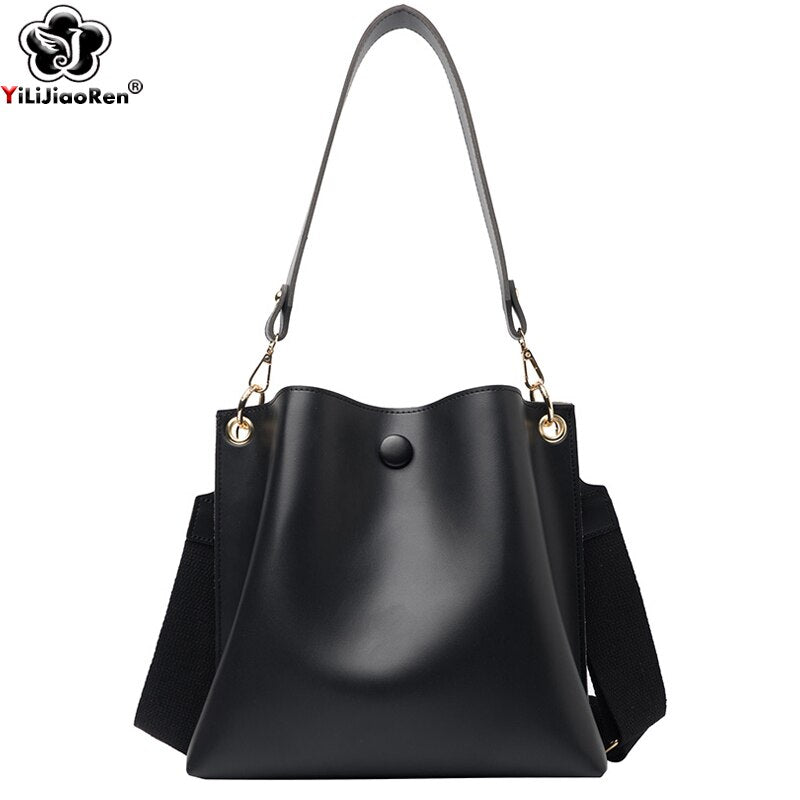 Fashion Shoulder Bag with Chain High Quality Leather Handbags for Ladies Hand Bags Set Large Capacity Bucket Bags for Women SAC