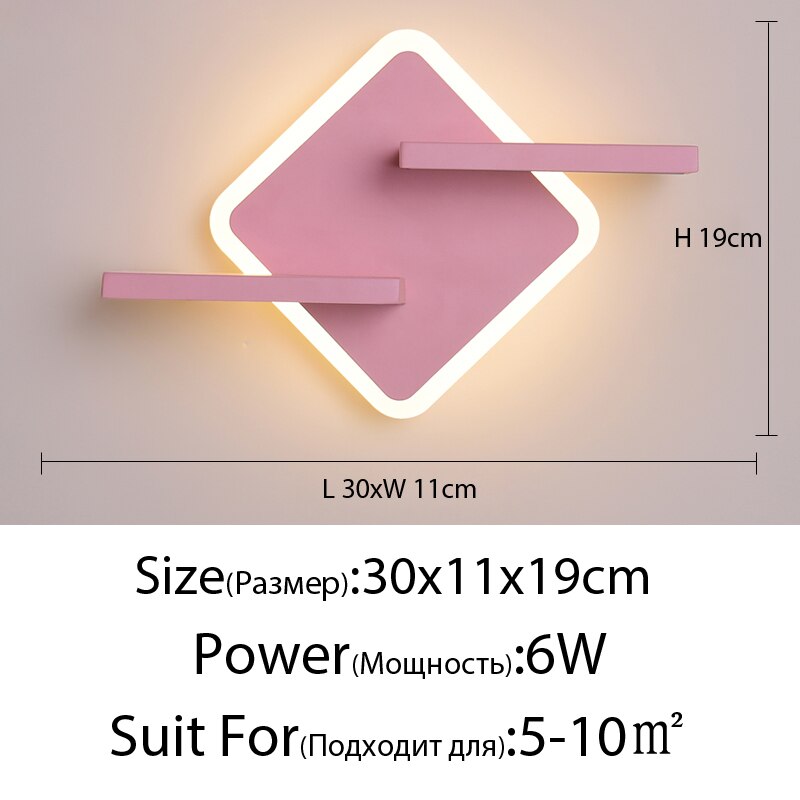 Modern Colorful LED Wall Lights For Bedside Corridor Aisle Hotel Living Room Foyer Kitchen Indoor Home Lamps Luminaria Fixtures