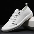 High Quality Brand Casual Shoes For Men Fashion Cow Leather Men White Black Breathable Men Sneakers Shoes