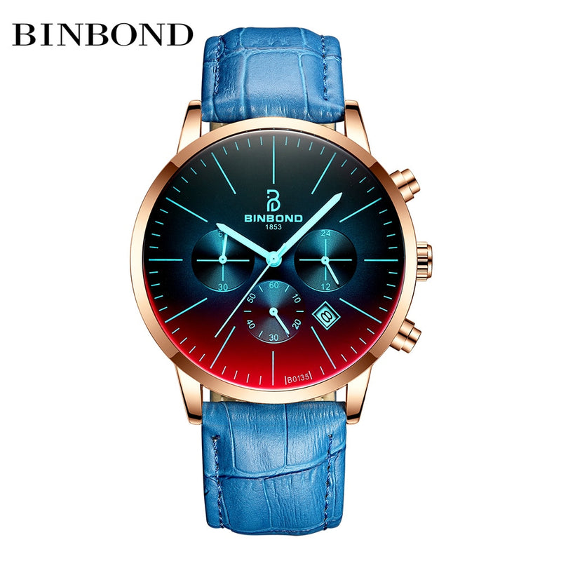 2020 New Top Luxury Fashion Brand  Watch Men Color Bright Glass Chronograph Men&