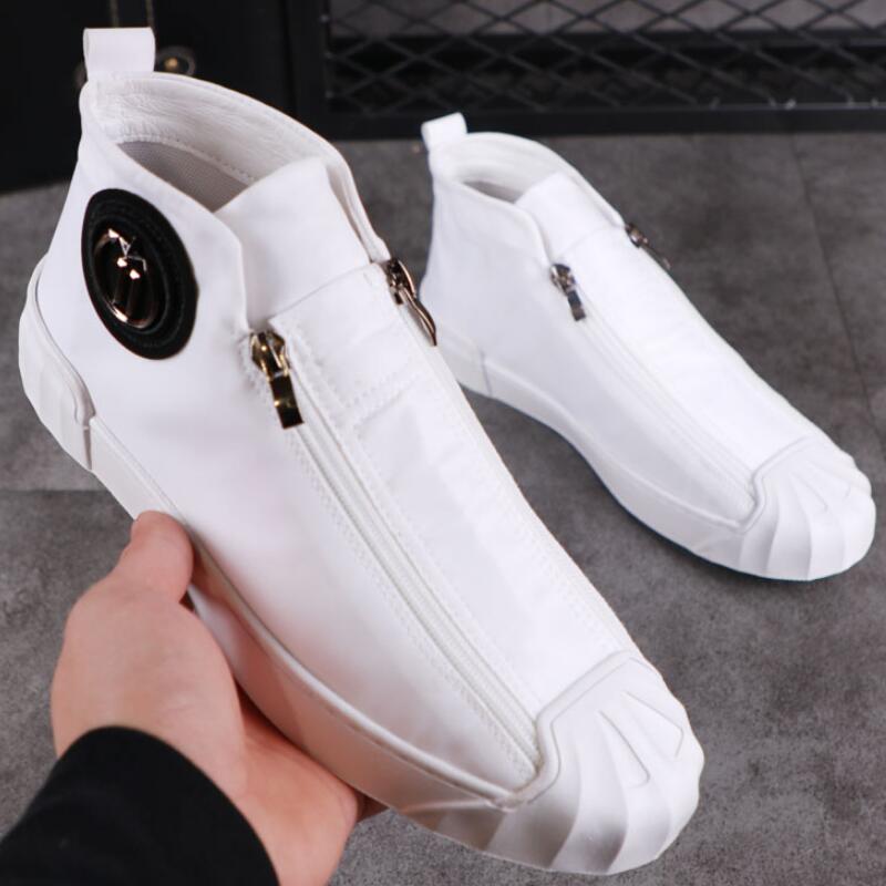 The new chaussure homme luxe part of the gift high top metal buckle slipper brand designer Zapatos Hombre luxury safty zipper