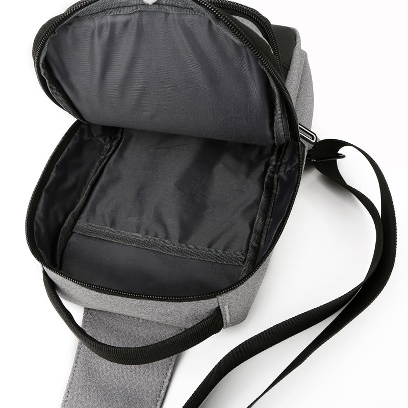 AOTTLA Charging Chest Bag Male Casual Shoulder Bags 2021 New Fashion Men&