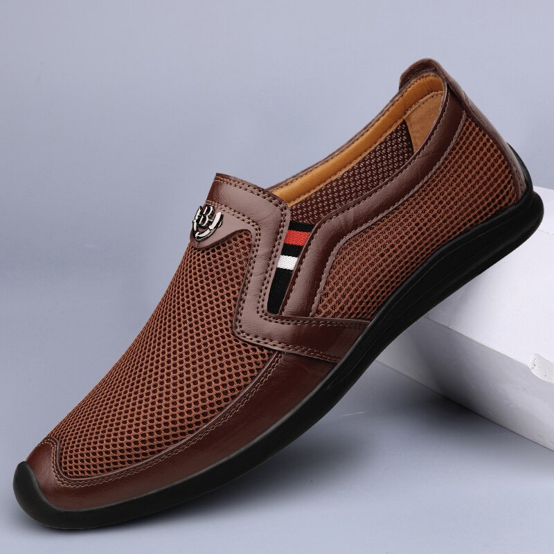 WEH shoe Leather brand 2021 Loafers Men Luxury Rubber Casual  Men Shoes Slip on breathabl Flats Driving Shoes Mens Big Size 46