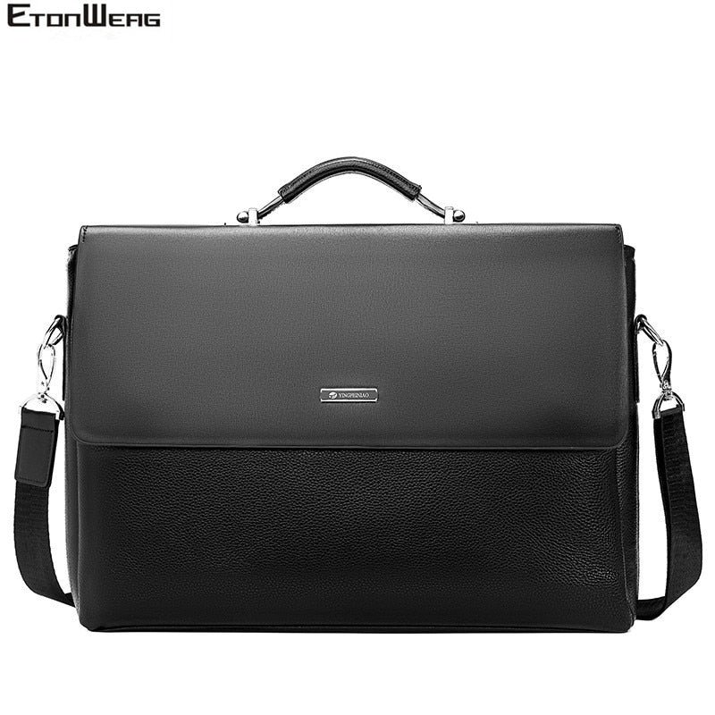 2022 Fashion Business Men Briefcase Leather Laptop Handbag Tote Casual Man Bag For male Shoulder Bag Male Office Messenger Bags