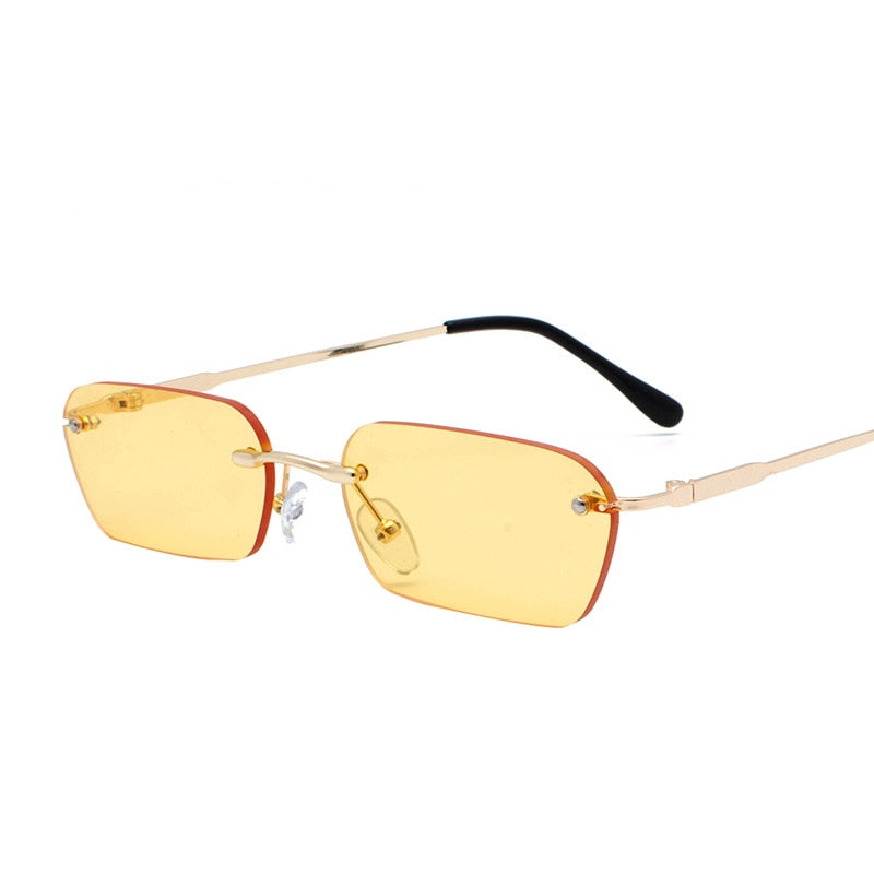 New Retro Sunglasses Men Brand Designer Classic Small Square Sun Glasses 2021 Women Vintage Metal Frame Black lens Eyewear UV400