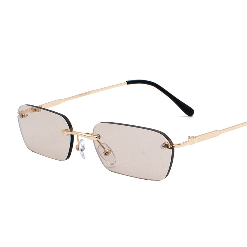 New Retro Sunglasses Men Brand Designer Classic Small Square Sun Glasses 2021 Women Vintage Metal Frame Black lens Eyewear UV400