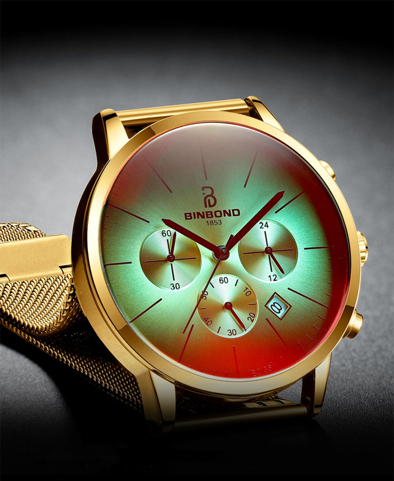 2020 New Top Luxury Fashion Brand  Watch Men Color Bright Glass Chronograph Men&