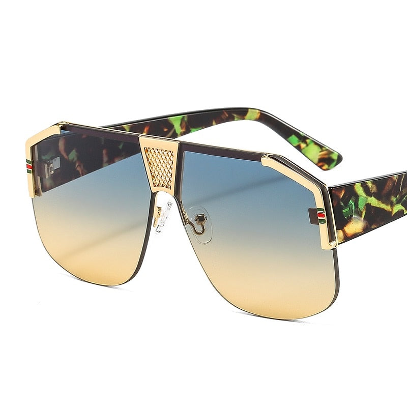 2022 New Shield Gradients Sunglasses Men Women Fashion Trend Luxury Color Lens PC Frame Brand Designer Sun Glasses