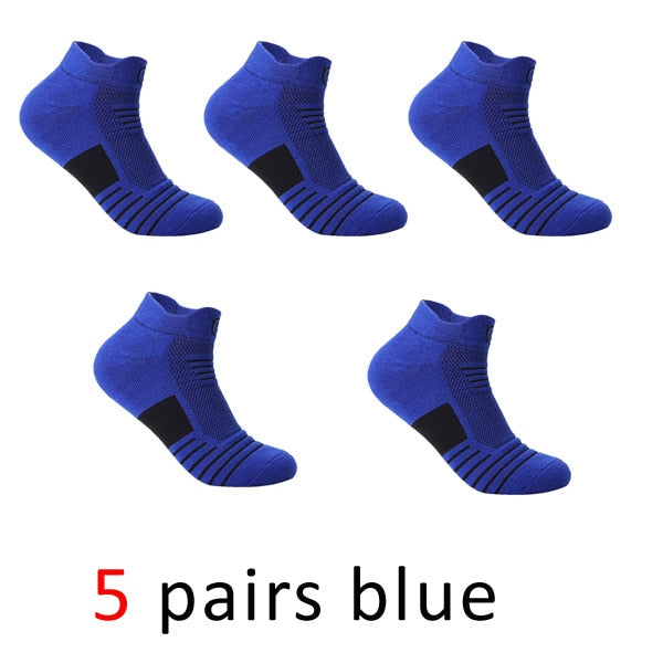 VERIDICAL 5 Pairs Cotton Compression Socks Man Good Quality Thick Breathable Ankle Crew Cool Short Socks Sox Calcetines Hombre