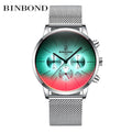 2020 New Top Luxury Fashion Brand  Watch Men Color Bright Glass Chronograph Men&#39;s Stainless Steel Business Clock Men Wrist Watch