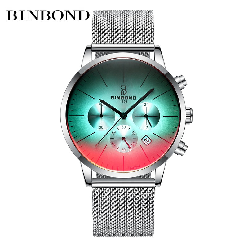 2020 New Top Luxury Fashion Brand  Watch Men Color Bright Glass Chronograph Men&