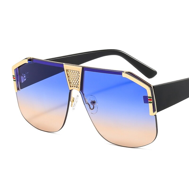 2022 New Shield Gradients Sunglasses Men Women Fashion Trend Luxury Color Lens PC Frame Brand Designer Sun Glasses