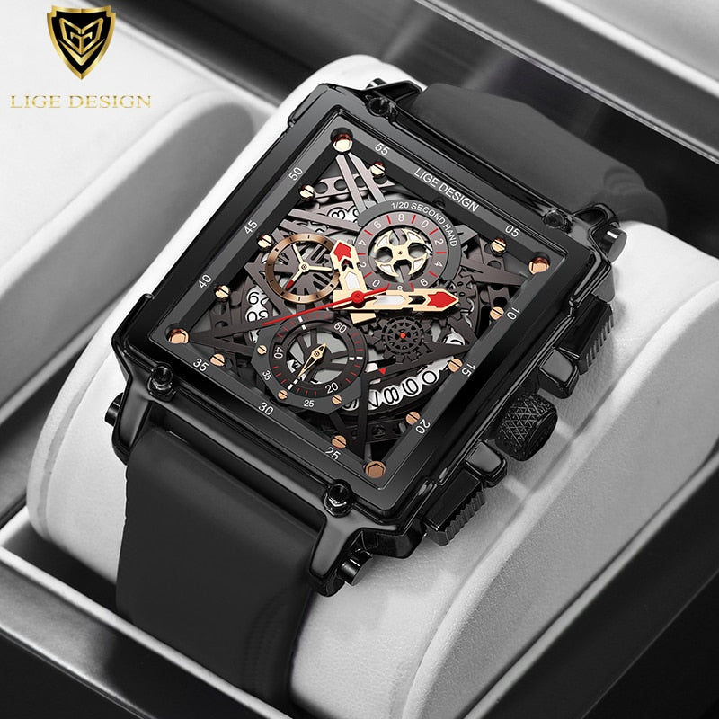 New Creative Men Watch Top LIGE Brand Luxury Watches Mens Casual Waterproof Sport Watch For Men Fashion Automatic Date Clock