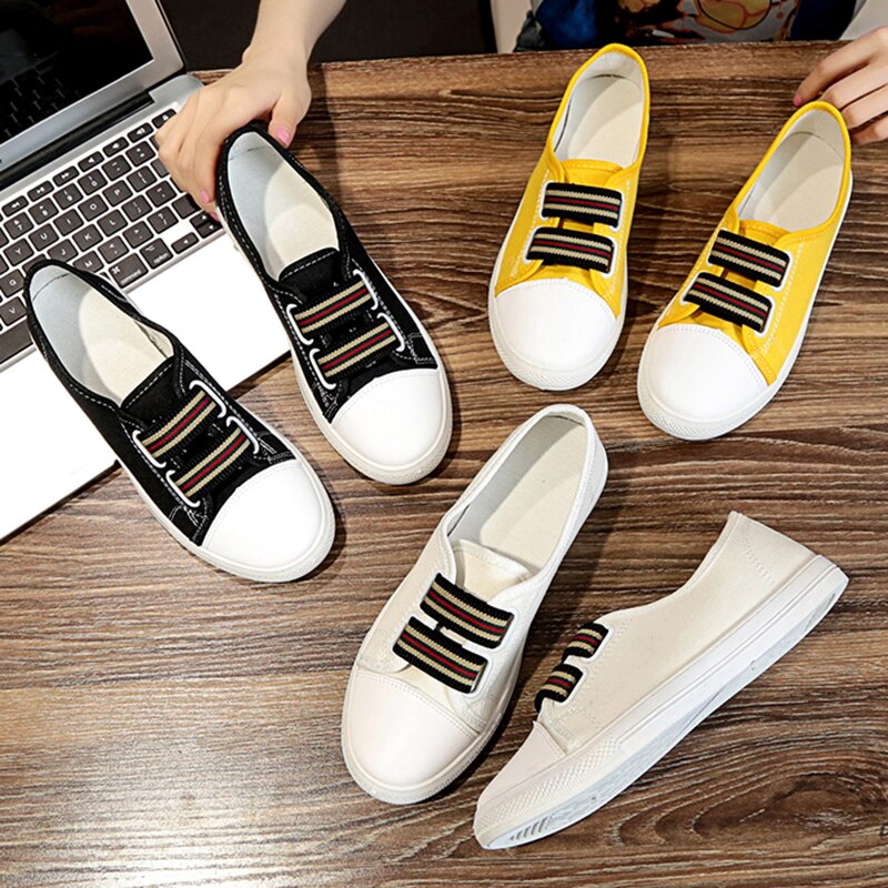 2021 Women Sneakers Canvas Shoes Woman Flats Shoes White Shoes Black Casual Shoes Ladies Loafers Espadrilles Zapatos Mujer 6816