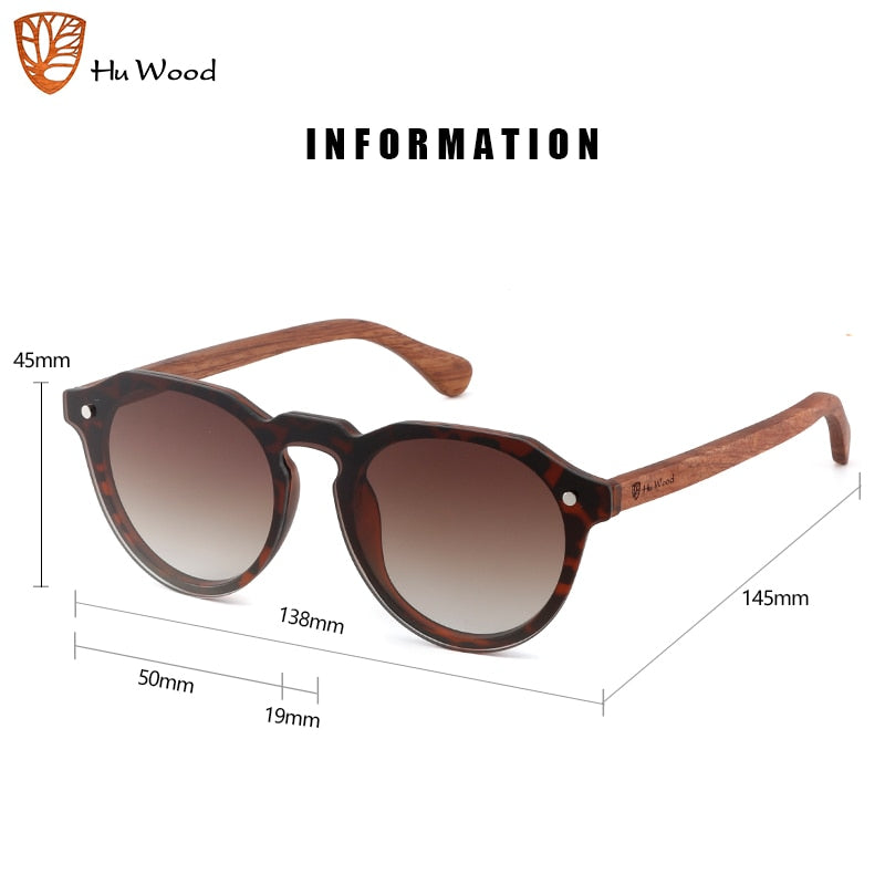 Hu Wood New Luxury Vintage Sunglasses Women Rimless Uv400 Male Classic Men&