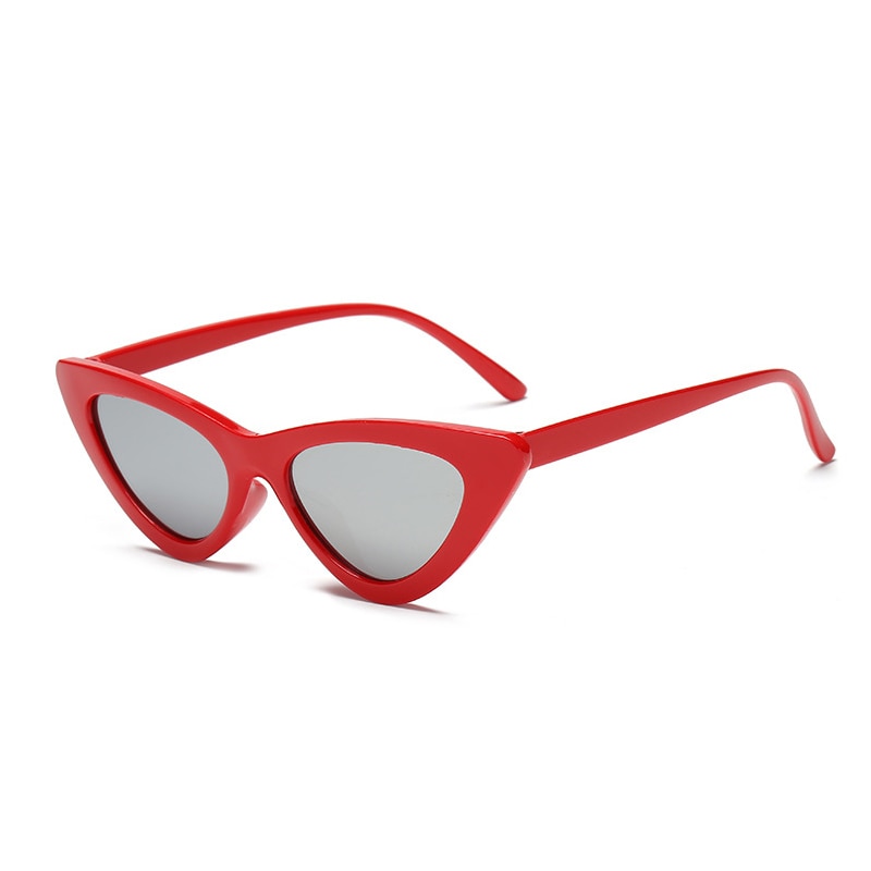 New Vintage Women Cat‘s Eye Sunglasses Lady Retro Cat Eye Sun Glasses Brand Designer Transparent Ocean Summer Eyewear For Female
