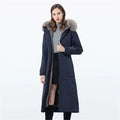 2021 New Women Winter Warm Parker Female Detachable Mink Fur Big Fur Collar Korean Extended Imitationfur Chaquetas De Muje