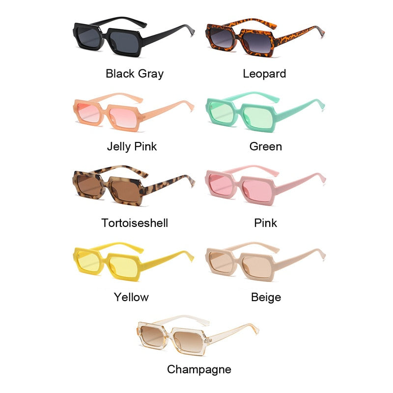 Retro Square Sunglasses Women Candy Colors Small Frame Sun Glasses Female Fashion Brand Designer Vintage Ladies Oculos De Sol