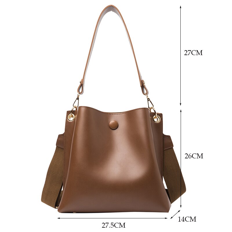 Fashion Shoulder Bag with Chain High Quality Leather Handbags for Ladies Hand Bags Set Large Capacity Bucket Bags for Women SAC