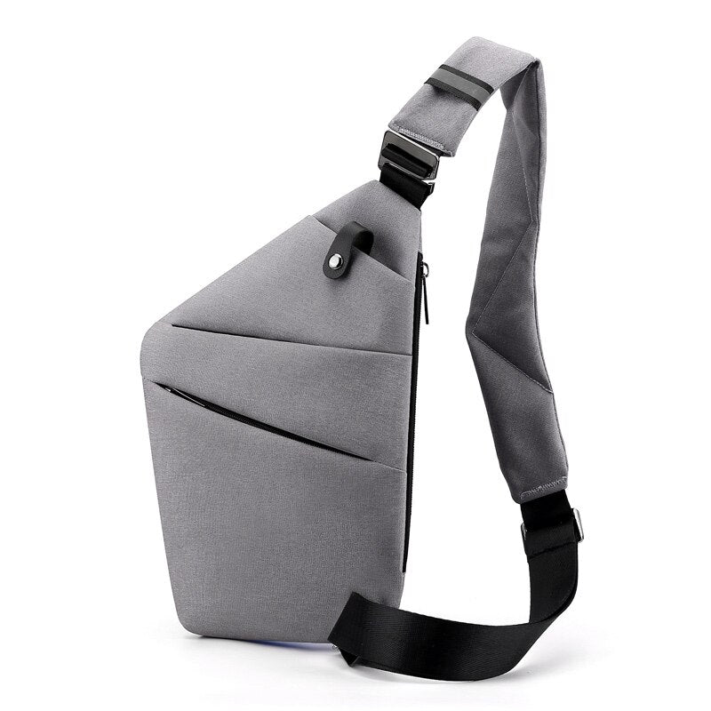 Fengdong men ultra thin anti-theft small chest bag mini cross body bags male one shoulder sling bag for travel boy sports bag