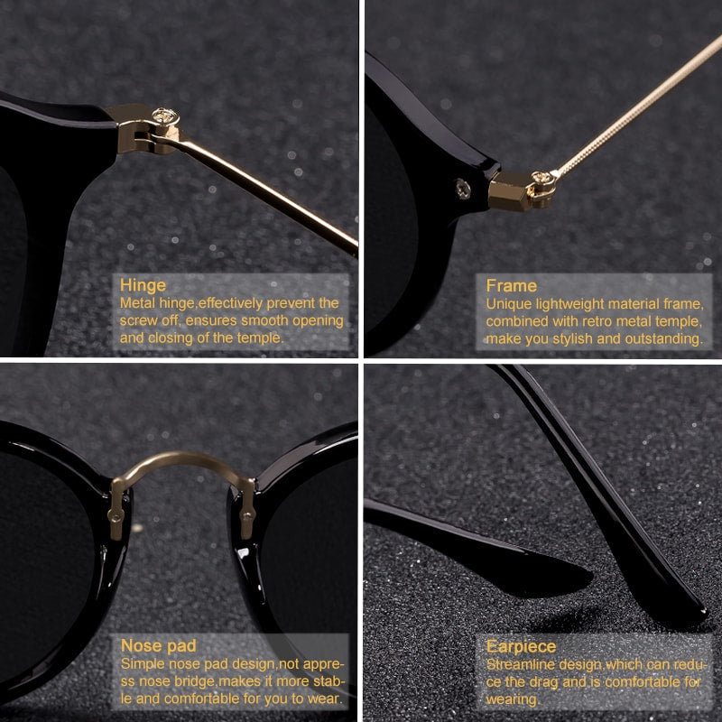 New Arrival Round Sunglasses coating Retro Men women Brand Designer Sunglasses Vintage mirrored glasses