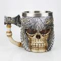 Skull Mug Contain Viking Skeleton Death Grim Knight Gothic Design Coffee Beer Tankard Mugs BEST Halloween Father&#39;s Day Gift