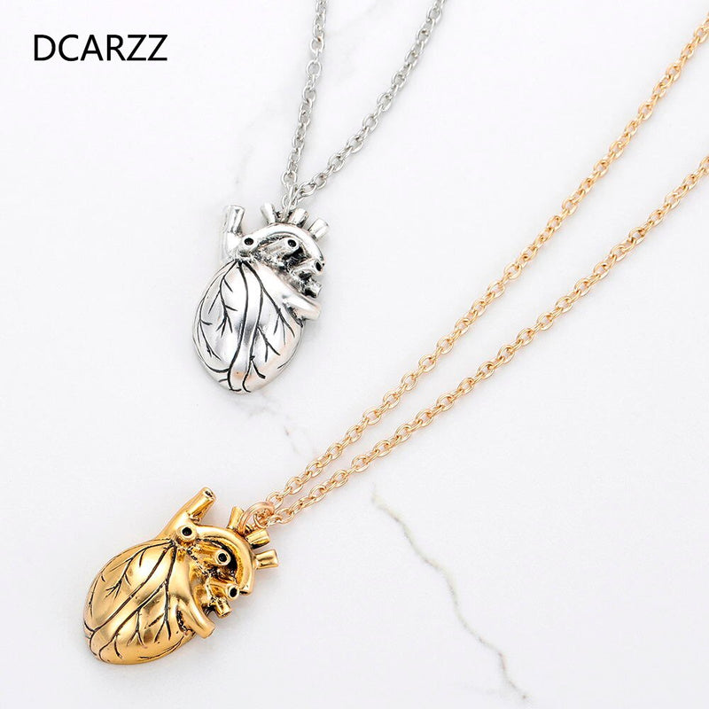 Heart Pendant Necklace Medical Gift Women Choker Initial Anatomy Haart Necklace For Doctor Nurse Jewelry -DCARZZ