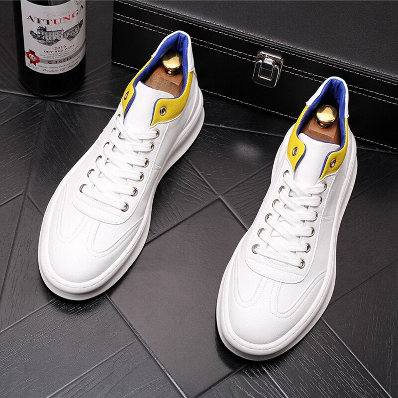 Stephoes Men Fashion Casual Ankle Boots Spring Autumn Thick Bottom High Top Sneakers Male Breathable Youth Trending White Shoes