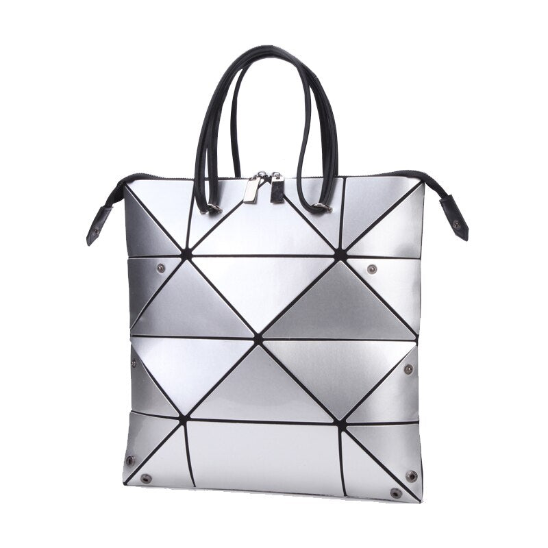 2022 New Luminous Messenger Bags Women Geometry Handbag Casual Female PU Folding Tote Bags Women Diamond Crossbody Shoulder Bag