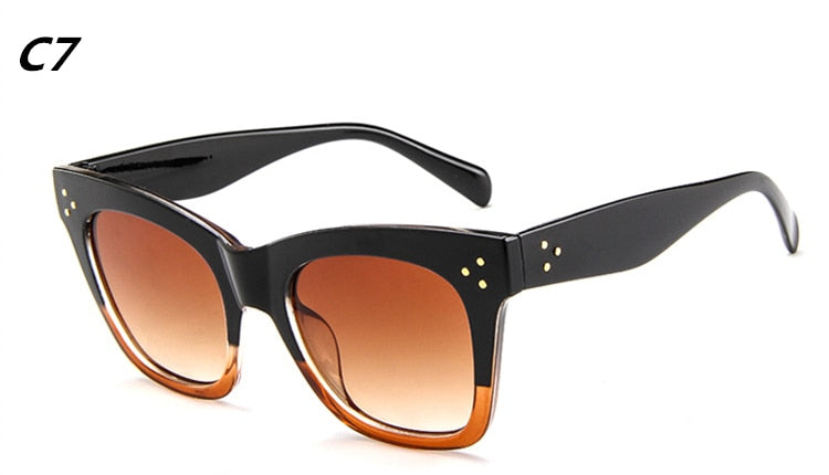 Luxury Oversize Square Sunglasses Women Vintage Brand Big Frame  Sun Glasses Fashion Gradient Female  Oculos