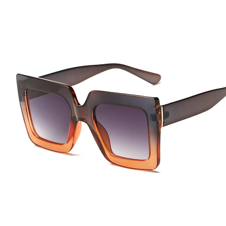 Oversized Sunglasses Women Brand Designer Cool Black Square Sun Glasses For Women Fashion Big Frame Goggles Female Oculos UV400