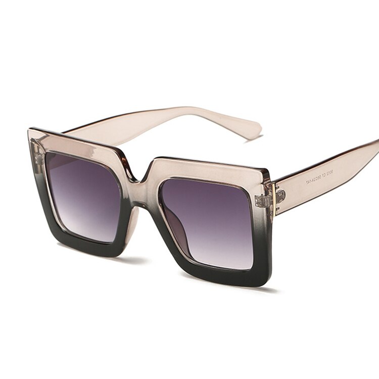 Oversized Sunglasses Women Brand Designer Cool Black Square Sun Glasses For Women Fashion Big Frame Goggles Female Oculos UV400