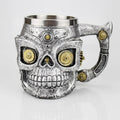 Skull Mug Contain Viking Skeleton Death Grim Knight Gothic Design Coffee Beer Tankard Mugs BEST Halloween Father&#39;s Day Gift