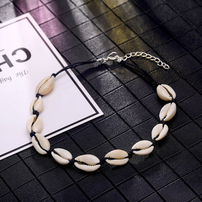 IPARAM 2020 Natural Sea Shell Choker Chain Necklace for Women Bohemian Vintage Beach Conch Shell Kolye Jewelry Wholesale