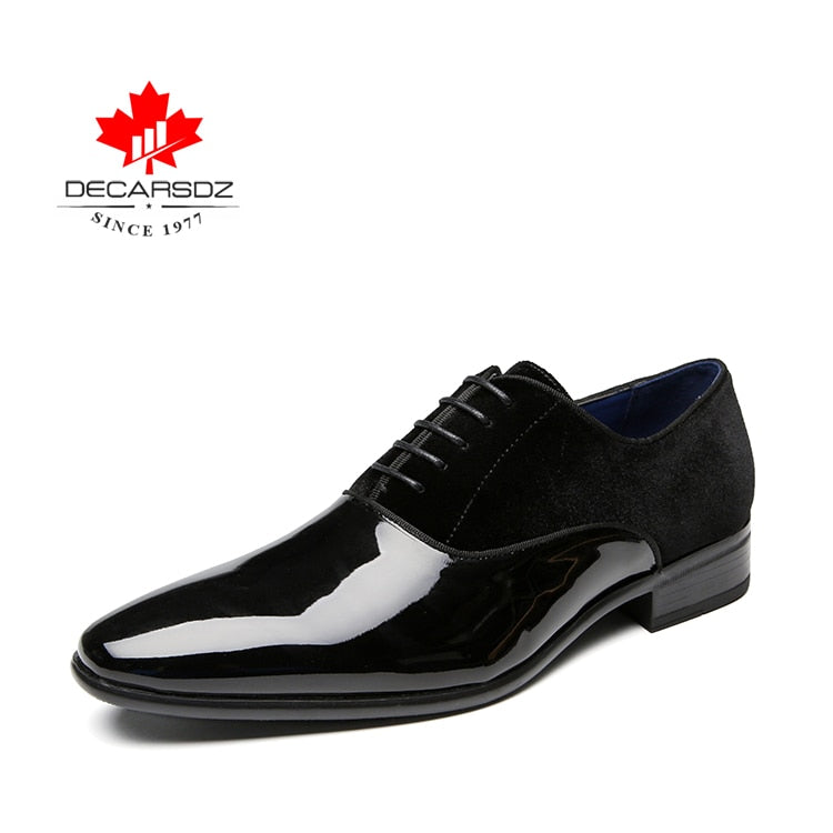 DECARSDZ Men Dress Shoes Men Autumn Wedding Fashion Office High Quality Leather Comfy Business Man Formal Shoes Winter Men Shoes
