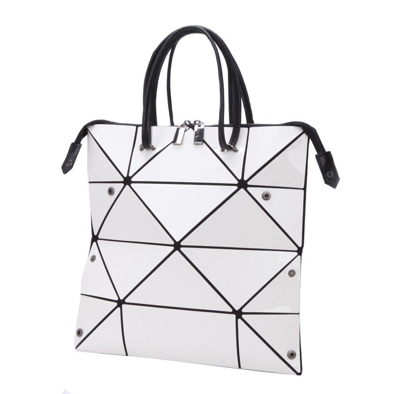 2022 New Luminous Messenger Bags Women Geometry Handbag Casual Female PU Folding Tote Bags Women Diamond Crossbody Shoulder Bag
