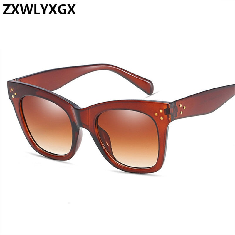Luxury Oversize Square Sunglasses Women Vintage Brand Big Frame  Sun Glasses Fashion Gradient Female  Oculos