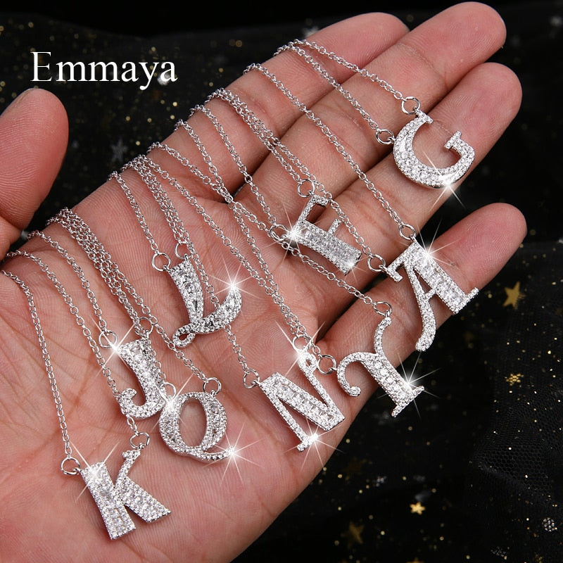 Emmaya Letters Chain Pendants Necklaces Women&